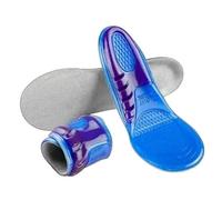 Naroote Semelles Intérieures de Sport épaisses à Absorption des Chocs, Garniture pour s'adapter à Toutes les Chaussures, TPE Silicone Bleu, 2 Pièces (M(66x45x1 7cm/26x17,72x6,69 pouces))