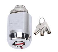 Naroote Serrure à Cylindre de Porte à Enroulement Renforcée de 26,7 Mm, Serrures à Cylindre pour Armoires de Rangement, Serrures à Bouton-poussoir à Mécanisme Tubulaire avec 3 Clés