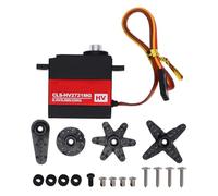 Naroote Servo Numérique RC à Engrenage Métallique Résistant à la Pluie, Couple élevé, pour Avion à Bras de Robot de Voiture RC, Noir et Rouge, 30g