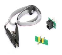 Naroote SOIC8 SOP8 Flash Chip IC Test Clamp/Holder Adaptateur Prise de Programmation Efficace pour 24C 25 93C avec Câble et Carte Adaptateur, pour Gagner du Temps en Ligne Programmation de Puce