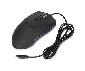 Naroote Souris de Jeu Filaire Ergonomique de Type C avec DPI Réglable pour Le Bureau et L'étude, Souris Rétroéclairée Bleue à 6 Touches pour, pour OS X, pour Vista