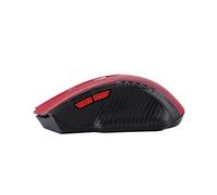 Naroote Souris de Jeu Optique sans Fil Portable 2,4 GHz pour PC Portable, 6 Touches, Conception Ergonomique pour la Navigation sur Internet, Le Travail, Le Bureau, la Maison, Noir 1 Pièce (Rouge)