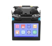 Naroote Splicer Fiber Optic, 100-240V Portable Splicer Fast Chouering Ultra Low Perte avec Lumière LED pour les Champs de Communication (Prise UE)