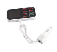 Naroote Station de Chargeur de Voiture USB, Charge Rapide Multiple, 8 Ports pour Les Voyageurs, Matériau ABS + PC