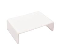 Naroote Support de Moniteur en Acrylique, Organisateur de Bureau Ergonomique pour PC Portable, Bureau à Domicile, Blanc 11,8 X 6,4 X 3,1 Pouces (Forme rectangulaire)