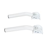 Naroote Support de Poteau Réglable, Kit de Montage en J pour Toit Mural Coupe-vent, Support de Montage d'Antenne TV avec Double Coupe-vent, Idéal pour Antenne TV à Pont Rectangulaire V2