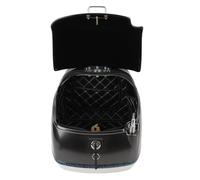 Naroote Support de Rangement pour Coffre de Moto, 38 L, Look Tendance, Coffre Supérieur de Moto, Polyvalent, Résistant à l'eau, pour Scooter (Noir Blanc)