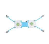 Naroote Support de Refroidisseur de Radiateur USB Pliable et Portable, Plaque de Refroidissement pour Ordinateur Portable, Efficace pour Ordinateur, Lumière Bleue pour Le Bureau et la Maison, en