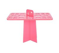 Naroote Support de Séchage pour Pinceaux de Maquillage, Organisateur Solide, Support à 26 Trous, Outil D'étagère pour la Maison et le Salon, Acrylique Rose, 26 Trous