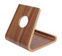 Naroote Support de Téléphone en Bois, Bords Arrondis, Texture en Bambou Naturel, Conception Double Face, Support Robuste et Durable avec Structure Stable, Idéal pour Tablette, PC, Téléphone Portable