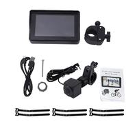 Naroote Système de Caméra de Recul pour Vélo HD 1080P pour Une Conduite Nocturne en Toute sécurité, Moniteur 5" pour Vélos de Montagne, Vélos de Route, Matériau ABS, Noir