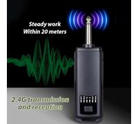 Naroote Système de Microphone sans Fil Portable Design carré Unique Transmission 2,4 G pour Le Chant et Les Performances Réglage du Volume et de la Réverbération Noyau de Microphone à Bobine (1