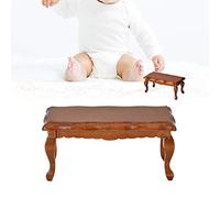 Naroote Table D'appoint Miniature pour Maison de Poupée, Meubles en Bois écologiques pour Table à thé 1/12 (Brown)