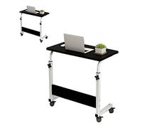 Naroote Table de Chevet Relevable Moderne en Forme de C avec Cadre en Métal pour canapé de Maison, Hauteur Réglable pour Manger et Travailler, Planche et Matériau Métallique, 23,6 X 15,7 Pouces