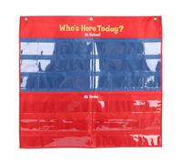 Naroote Tableau de Présence de Poche en Classe, 48 Pochettes Transparentes pour Cartes de Visite, Organisateur de Connexion en Tissu Polyester PVC avec Poches Transparentes, Idéal pour les Enseignants