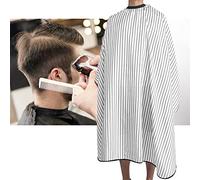 Naroote Tablier de Salon pour Coupe et Teinture de Cheveux avec Design à Rayures Élégant pour Usage Domestique et Salon Noir/Marron 1 Unité (BLACK)