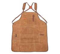 Naroote Tablier de Travail en Toile Cirée Robuste, Imperméable, Résistant à L' et à la saleté avec 10 Poches, Porte-outils Magnétique, Sangles Réglables pour le Travail du Bois, le