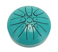 Naroote Tambour de la Langue en Acier 4 Pouces Mini 8 Notes en Carbone en Acier en Métal Tambour à Main avec Batteaux et Livres Musicaux de Méditation Pratiques Divertissement (GREEN)