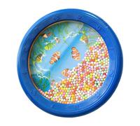 Naroote Tambour Océanique à Perles Ondulées, Instrument de Percussion éducatif en Plastique, Conception de Motifs de Vagues avec Utilisation par les Enfants, Idéal pour les Adultes et les Amateurs