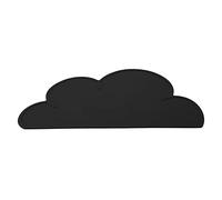 Naroote Tapis d'alimentation en Silicone pour Animaux de Compagnie, pour Chiens et Chats, Coussin écologique Non Toxique avec Bord surélevé pour Sols Propres 18 "x 12" (Black)