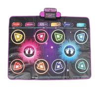 Naroote Tapis de Danse électronique, Tapis de Danse en Fibre de Polyester pour 2 Joueurs, Musique Intégrée, de Jeu de Interactif 105,5 X 89 Cm pour Les Jeux à la Maison et