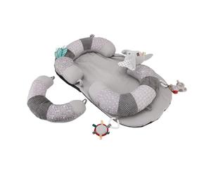 Naroote Tapis de Jeu sur le Ventre de bébé, Tapis de Jeu en Tissu Doux avec Jouets Détachables pour Nouveau-nés et Nourrissons, Soutien au Développement Précoce pour Ramper, Lever la Tête, Pratique