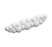 Naroote Tapis de Souris Cloud Support de Poignet en Mousse à Mémoire de Forme Ergonomique et Douce pour une Utilisation au Bureau 1 X Repose-poignet pour Clavier (WHITE)
