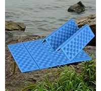 Naroote Tapis Pliant Imperméable, Coussin d'assise en Mousse, Coussin Pliable à Genoux pour Camping en Plein Air Pique-Nique Sac à Dos, 38x27x1cm (Bleu et Noir)