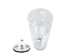 Naroote Tasses à Eau en Verre à Haute Teneur en Borosilicate, Grande capacité, Résistantes à la Chaleur avec Couvercle pour le Bureau à Domicile 1 L, Conception à Large Ouverture, Simples et