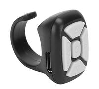 Naroote Télécommande Annulaire pour Tablettes Noir, Contrôle de Retournement de Page sans Fil pour Téléphones Mobiles, Obturateur à Distance pour Smartphones, Matériau ABS