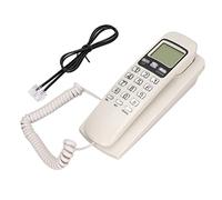 Naroote Téléphone Filaire, Fonction Flash, Calendrier, écran LCD, Style Classique, Sonnerie Sélectionnable, KX-T777CID, Téléphone Filaire pour la Maison (White)