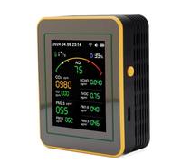 Naroote Testeur de qualité de l'air, Détecteur de qualité de l'air WiFi DC 5V 1A Type C USB 15 en 1 pour le Bureau de 'hôtel à Domicile (Noir jaune)