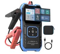 Naroote Testeur Intelligent Batterie Voiture 12V 24V, Analyseur Batterie Automobile Testeur D'alternateur Démarreur Support Pliable Protection sécurité Renforcée pour Camions SUV