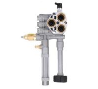 Naroote Tête de Pompe de Nettoyeur Haute Pression AR43361, Tête de Pompe de Rechange en Alliage d'aluminium, de de Déchargement avec Soupape de Décharge Thermique, Idéale pour Annovi Reverberi