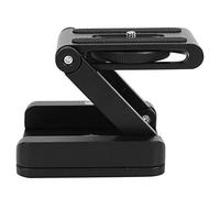 Naroote Tête de Trépied Pliable Z Flex avec Plaque à Dégagement Rapide, Légère et Durable pour la Photographie et Le Tournage, Alliage D'aluminium Noir 9 X 8,8 X 2,2 Cm