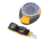 Naroote Thermomètre Baromètre Altimètre Boussole Extérieure 4 en 1, Outil de Navigation Multifonction Portable ABS avec Crochet pour Randonnée Camping Alpinisme Aviation