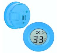 Naroote Thermomètre LCD, Hygromètre, humidité, Température, Testeur D'intérieur de Haute Précision pour Vitrines et équipements, 6 Options de Couleurs (BLUE)