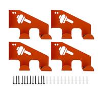 Naroote Titre : Support Mural pour Tronçonneuse en Acier au Carbone, Lot de 4 avec Coussinets en Caoutchouc, Rangement Vertical ou Horizontal pour Garage, Hangar à Outils, atelier.