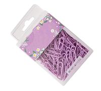 Naroote Trombones en Métal Réutilisables, 70 Pièces, Trombones en Fer pour L'école et le Bureau, Petits Mignons aux Couleurs Vives pour L'école et le Bureau (PURPLE)