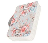 Naroote Trousse à Crayons 200 Emplacements Rose Fermeture éclair Imprimée Rangement de Papeterie pour étudiants en Art 20.5x28x7 Cm étui en Tissu (Rose de Base Kaki)