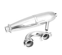 Naroote Tube de Joint D'échappement Double de Haute qualité Solide et Durable pour Moteur de Voiture HSP 1/8 RC SH GO 21/28CXP, Installation Facile pour Les Amateurs de Modèles de Voitures RC