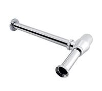 Naroote Tube d'évier en Alliage de Zinc, Siphon à Bouteille Réglable chromé avec Connexions Standard G1 1/4", Idéal pour Salle de Bain, évacuation des Déchets de Cuisine