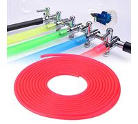 Naroote Tuyau D'oxygène Flexible de Haute qualité, Tube D'oxygène pour Aquarium, Tube de Pompe à Air en Silicone de 5m pour Aquarium coloré (Rouge)