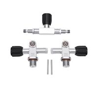 Naroote Valve de Réservoir de Plongée Sous-marine, Joug en Acier Inoxydable Haute Pression et DIN à Double Usage pour Cylindres de Plongée 3500 PSI