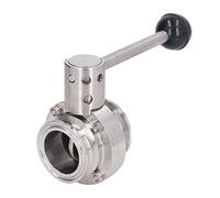 Naroote Valve Papillon, PN1.6 Pression Maximale Pratique Valve Robuste 304 Aclern Inoxydable Connexion Rapide pour le Génie Chimique (Diamètre extérieur du tuyau de 51 mm / 2 pouces)