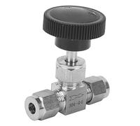 Naroote Vanne à Aiguille Haute Pression en Acier Inoxydable 304, Débit Réglable pour Gazole Liquide, 2 Voies (F6)