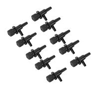 Naroote Vannes de Contrôle D'aquarium Réglables, 10 Paquets, Régulateur de Pompe à Air pour Aquaculture, Plastique de Haute qualité Noir