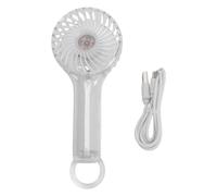 Naroote Ventilateur à Main, Ventilateur Suspendu Rechargeable avec Lumières à Sept Couleurs, Deux Moteurs Sans Balais, Fonctionnement Silencieux, pour l'Été, la Maison, les Voyages