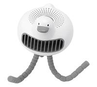 Naroote Ventilateur de Poussette, 3 Niveaux de Clips Moteurs Rechargeables sans Balais sur le Paragraphe à Faible Bruit du Ventilateur. Pliable pour bébé pour l'extérieur (WHITE)