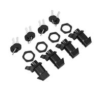 Naroote Verrou de Boîte à Outils pour Camion, Loquet à Bouton-poussoir à Rebond Automatique Durable pour Voiturettes de et Bateaux, Noir, 4 Unités